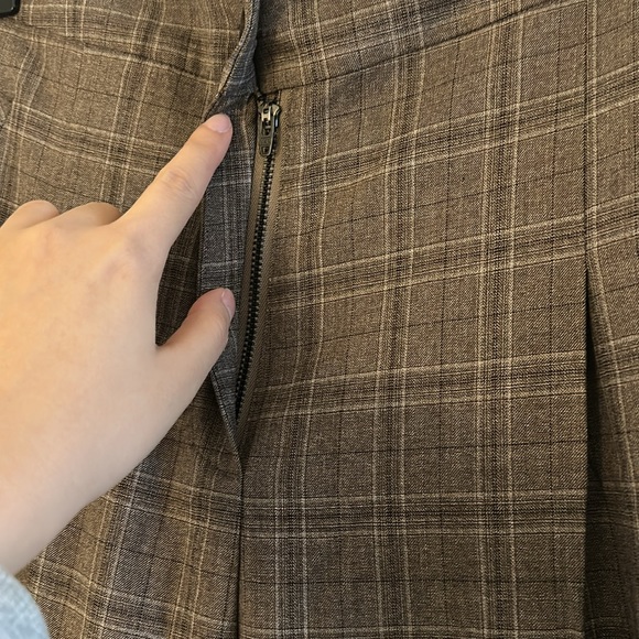 Gentle Herd 100% Wool Plaid Checkered Pleated Wide Leg Trouser - Picture 7 of 17